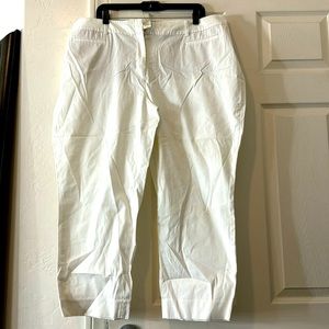 Brand new ! The perfect crop white pant by Talbots